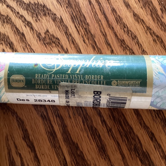 Vintage Pastel Fish Seashell Underwater Vinyl Pre Pasted Wallpaper Border Retro - Picture 5 of 7